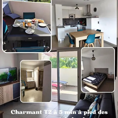 Joli T2 tout équipé en résidence à 500m de la plage pour 4 pers Apartamento *