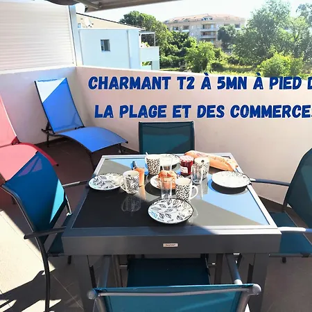 Grand T2, Pour 2 A 4 Pers, Grande Terrasse, A 5Mn A Pied De La Plage 公寓